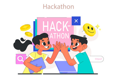 children do programming computer science ai vector image