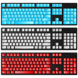 Keyboard red blue and white vector