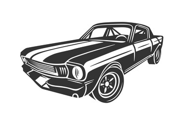 Classic Muscle Car Racing Royalty Free Vector Image