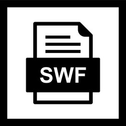 swf file document icon vector image