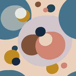 abstract circle blots seamless pattern vector image
