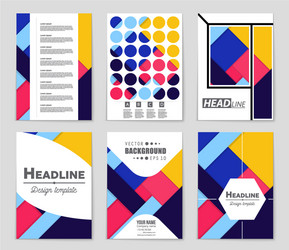 abstract layout background set for art vector image