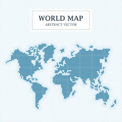 Abstract World Map Dot Pattern vector image