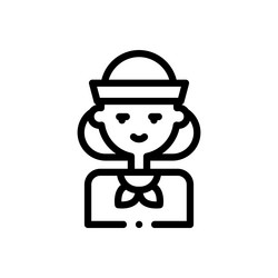 captain icon thin linear style design isolated vector image
