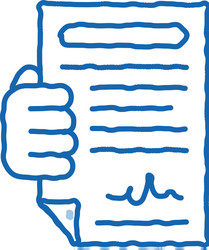 courier agreement doodle icon hand drawn vector