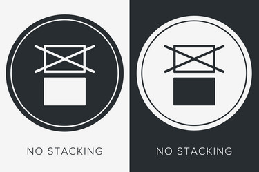 Do not stack packaging symbol sign and label Vector Image