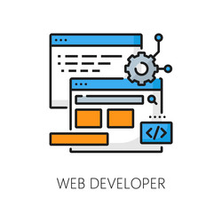 it specialist web development career linear icon vector image