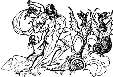 pluto abducts proserpina vintage Vector Image