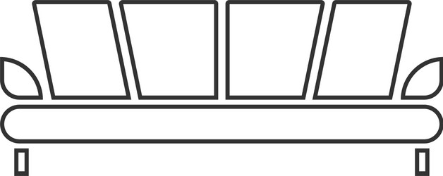 Sofa icon flat Royalty Free Vector Image - VectorStock