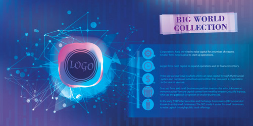 template with a sparkling sphere vector image