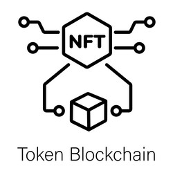 token blockchain vector image