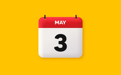 3rd day of the month icon event schedule date vector image