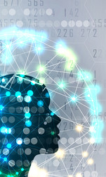 artificial intelligence technology web background vector image