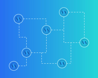 blockchain steem networking concept background vector image