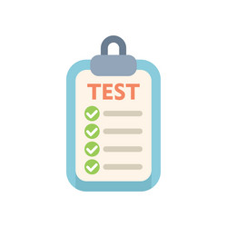 clipboard showing test results with all answers vector image