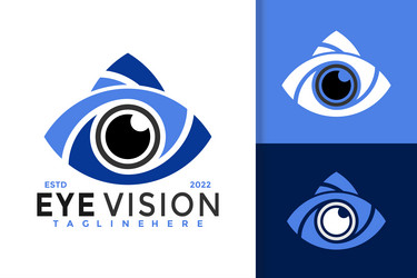 Abstract eye vision logo design brand identity Vector Image
