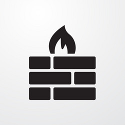 firewall icon for web and mobile vector image