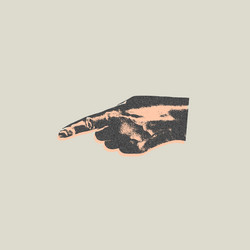 hand that points to the left with index finger vector image