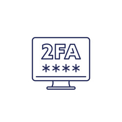 two factor authentication line icon vector image