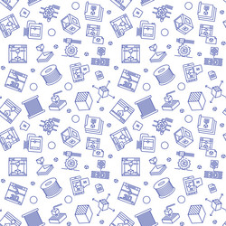 3d printing additive manufacturing thin line vector image