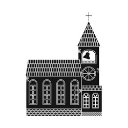 design of building and front icon set vector image