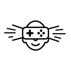 Logo icon virtual reality human face vector