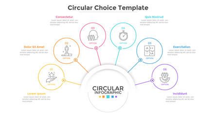 modern linear infographic template vector image