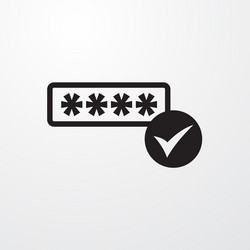 password verification icon for web and mobile vector