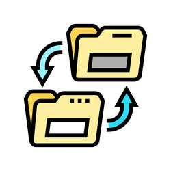 transfer folder color icon vector image