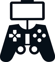 video game control with display handle icon vector image