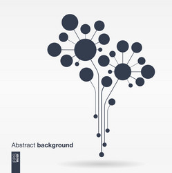 abstract background with lines and color circles vector image
