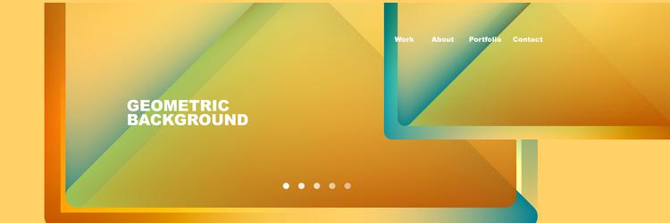 colorful fluid gradient triangles and squares web vector image