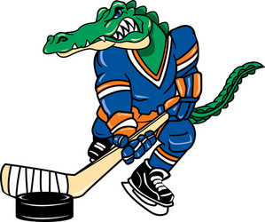 gator sports hockey logo mascot vector