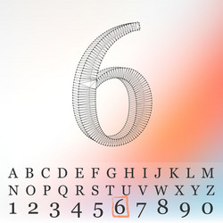 low poly numbers font polygon number vector image