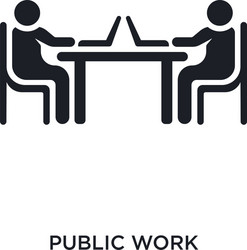 public work isolated icon simple element from vector image