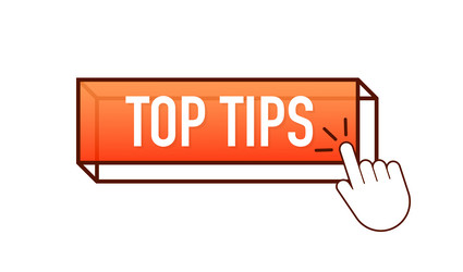 push button with text top tips vector image