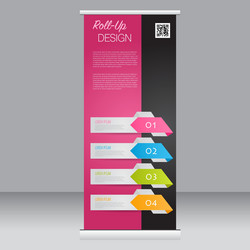 Roll Up Banner Stand vector image
