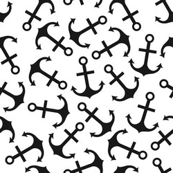 Seamless pattern of anchor shape and line vector