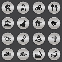 set of 16 editable structure icons includes vector image