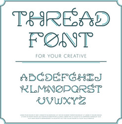 Thread Line Font - Abstract Script vector image