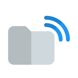 wireless transfer of a file directory vector image
