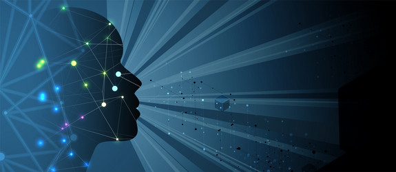 artificial intelligence technology web background vector image