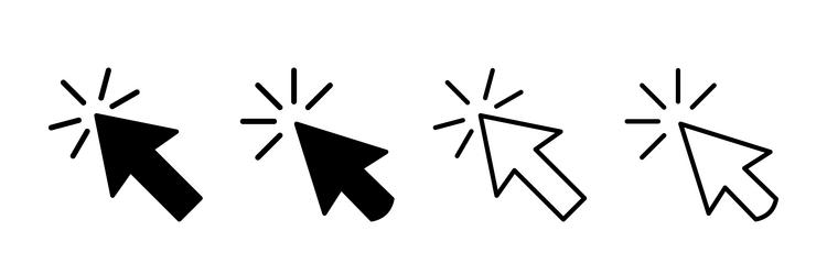 click icon cursor pointer sign vector image