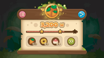 complete set of level button game ui pop-up icon vector image