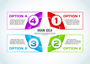 concept of colorful circular banners vector image