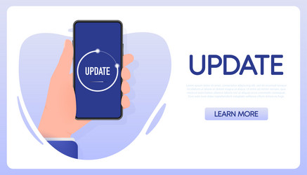 data update or synchronize with bar process flat vector image