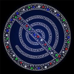 flare mesh network no spiral with spots vector image