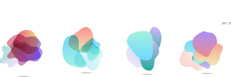 gradient abstract banners with flowing liquid vector image