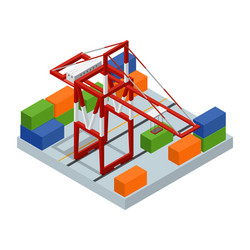 logistic service business concept isometric view vector