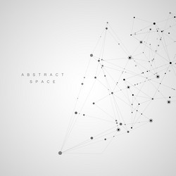 polygonal pattern of connected black lines vector image